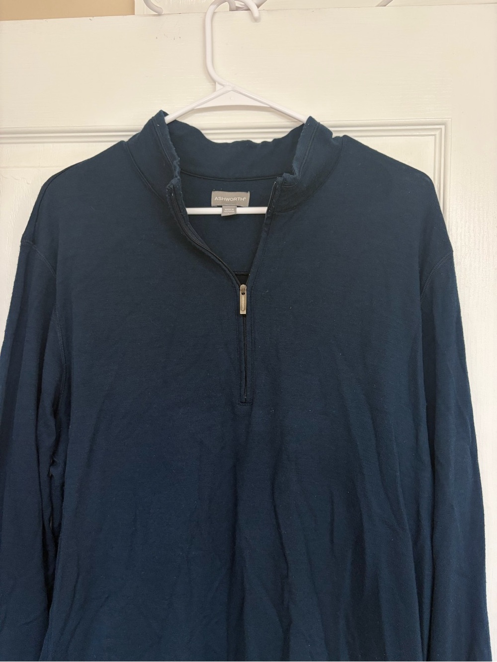 Ashworth Men's Zip-Up Sweater in Navy